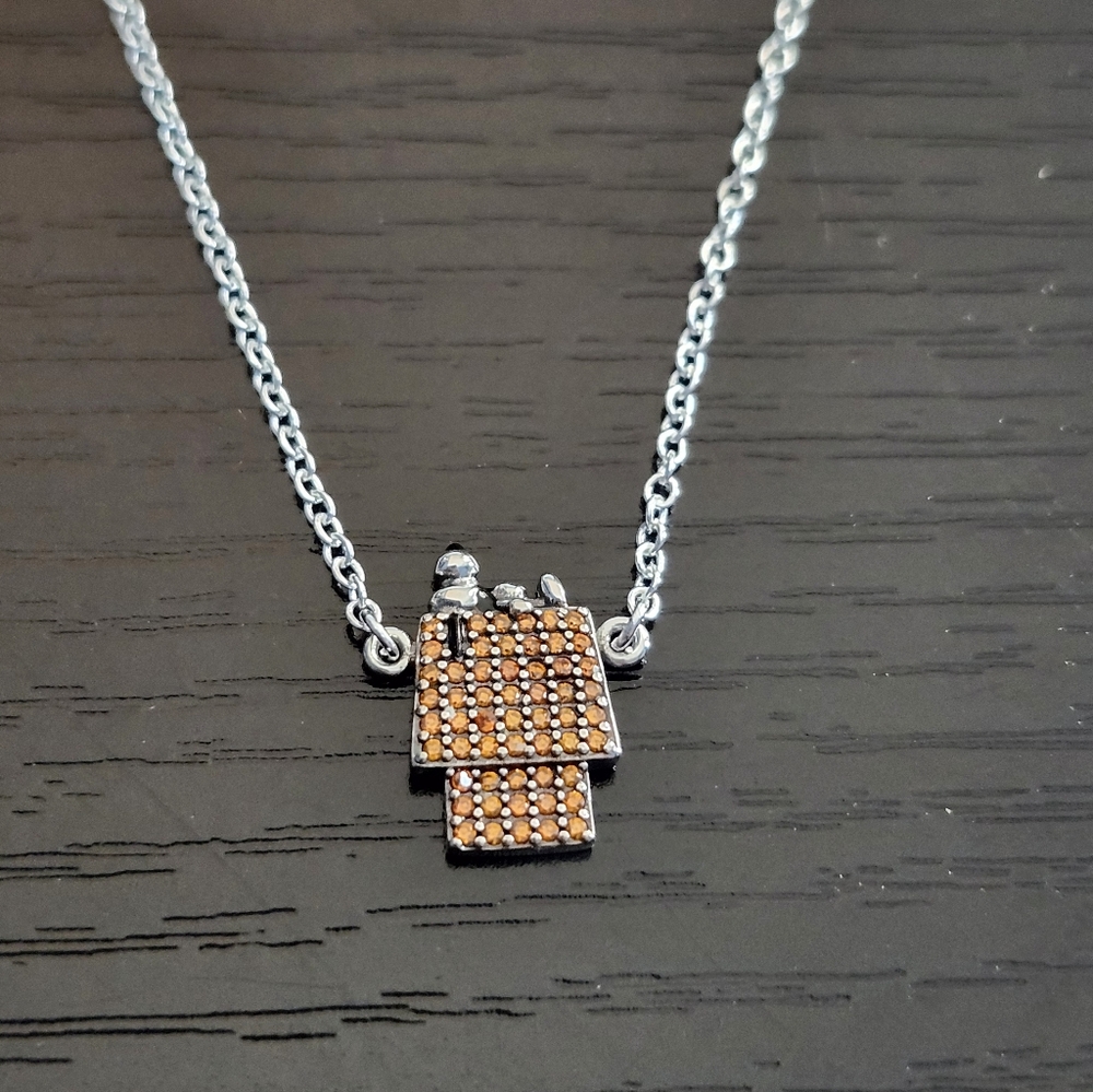 Dainty Peanuts Snoopy Silver Necklace - Picture 2 of 6